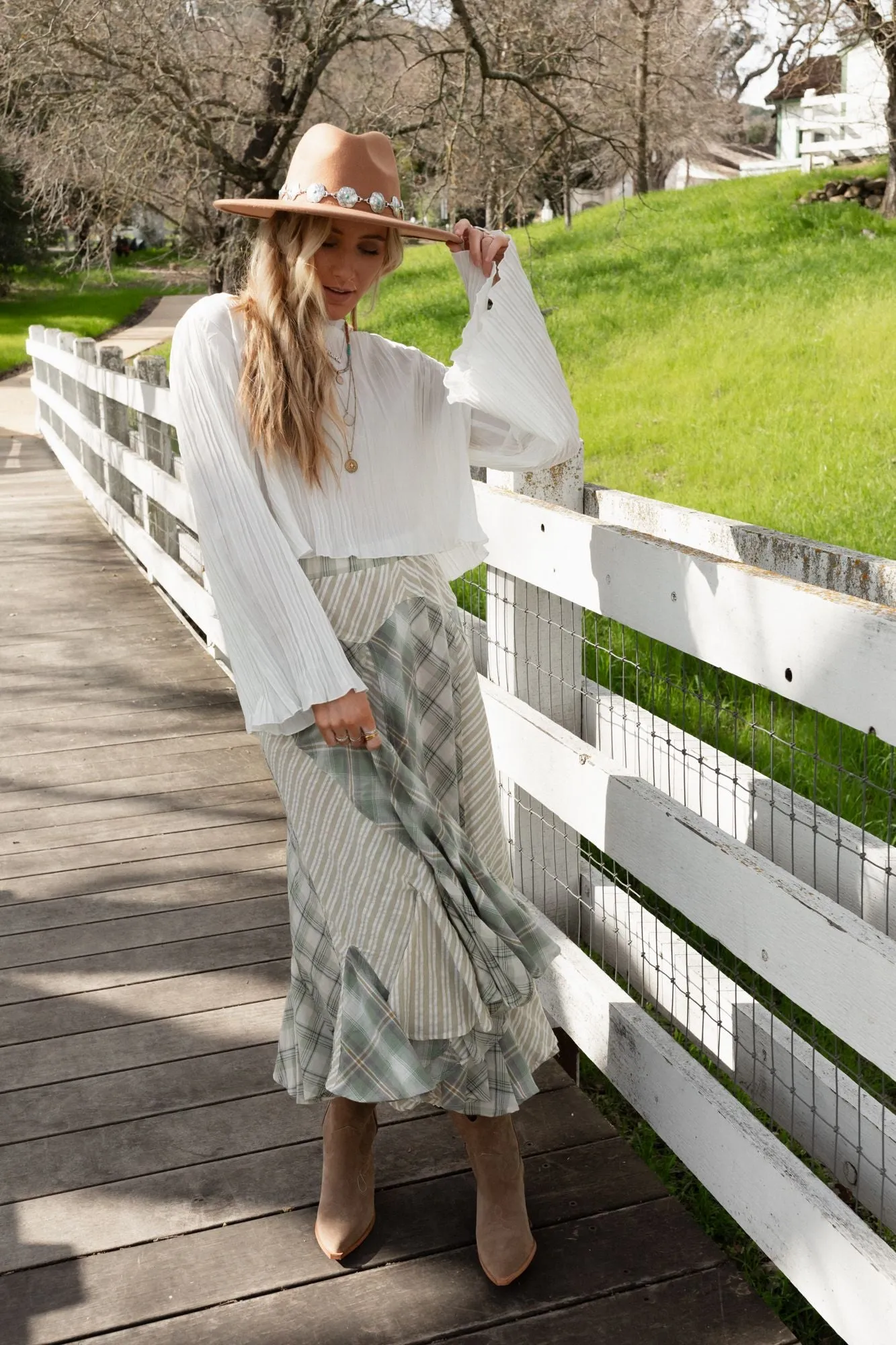 Sage Green Twirl With Us Maxi Skirt - Flowy and Stylish for Effortless Elegance