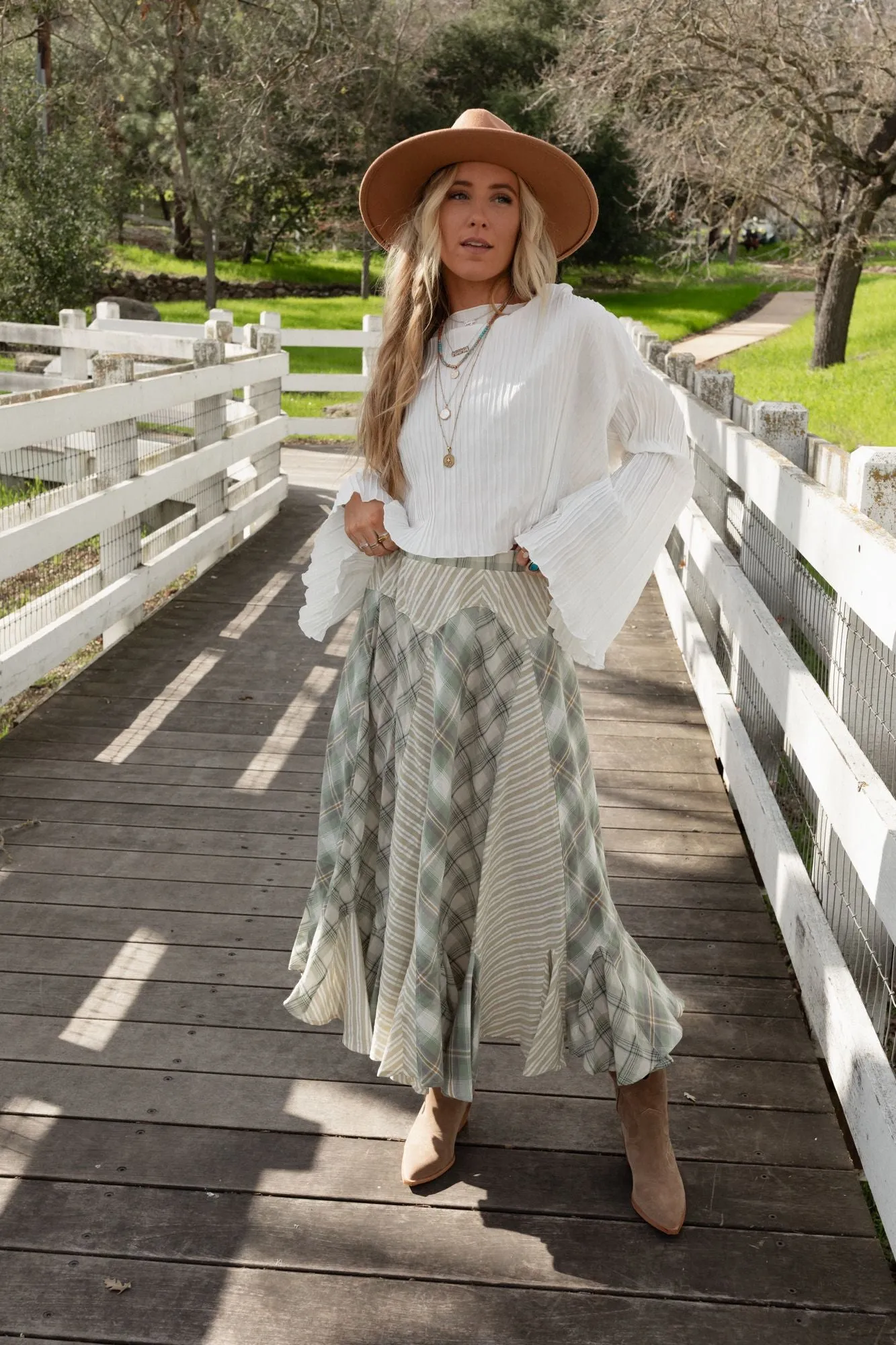 Sage Green Twirl With Us Maxi Skirt - Flowy and Stylish for Effortless Elegance