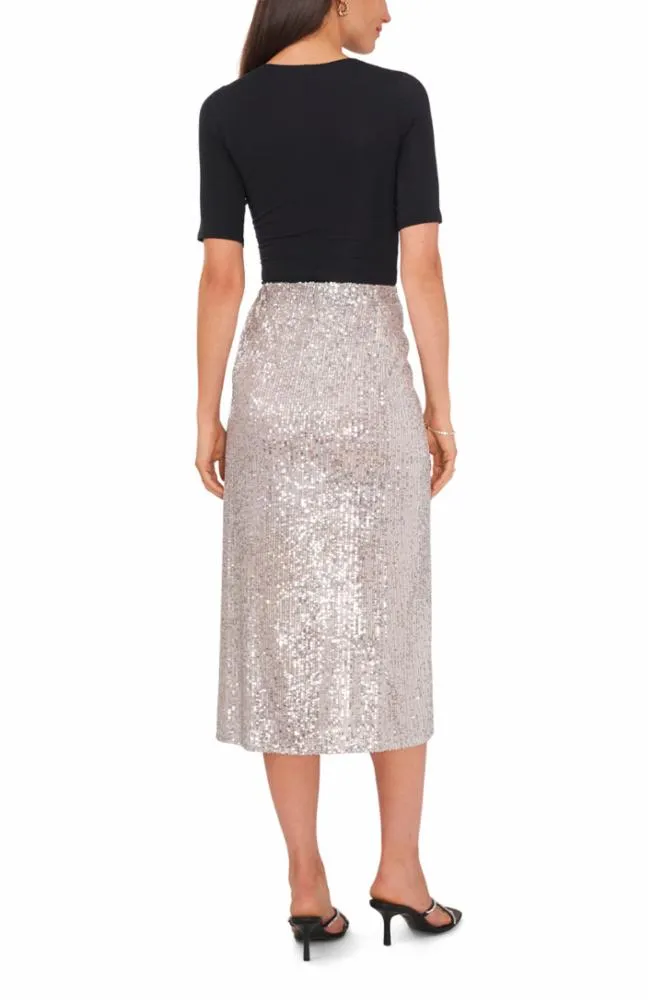 Vince Camuto Apparel MAXI SKIRT W SIDE SLIT 027/SILVER VC