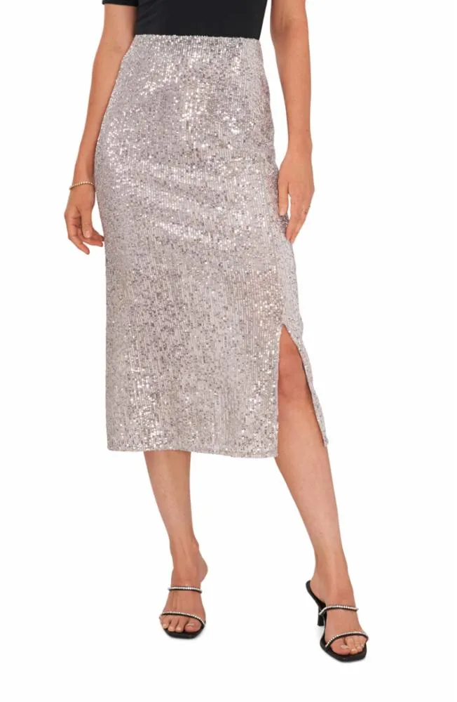 Vince Camuto Apparel MAXI SKIRT W SIDE SLIT 027/SILVER VC