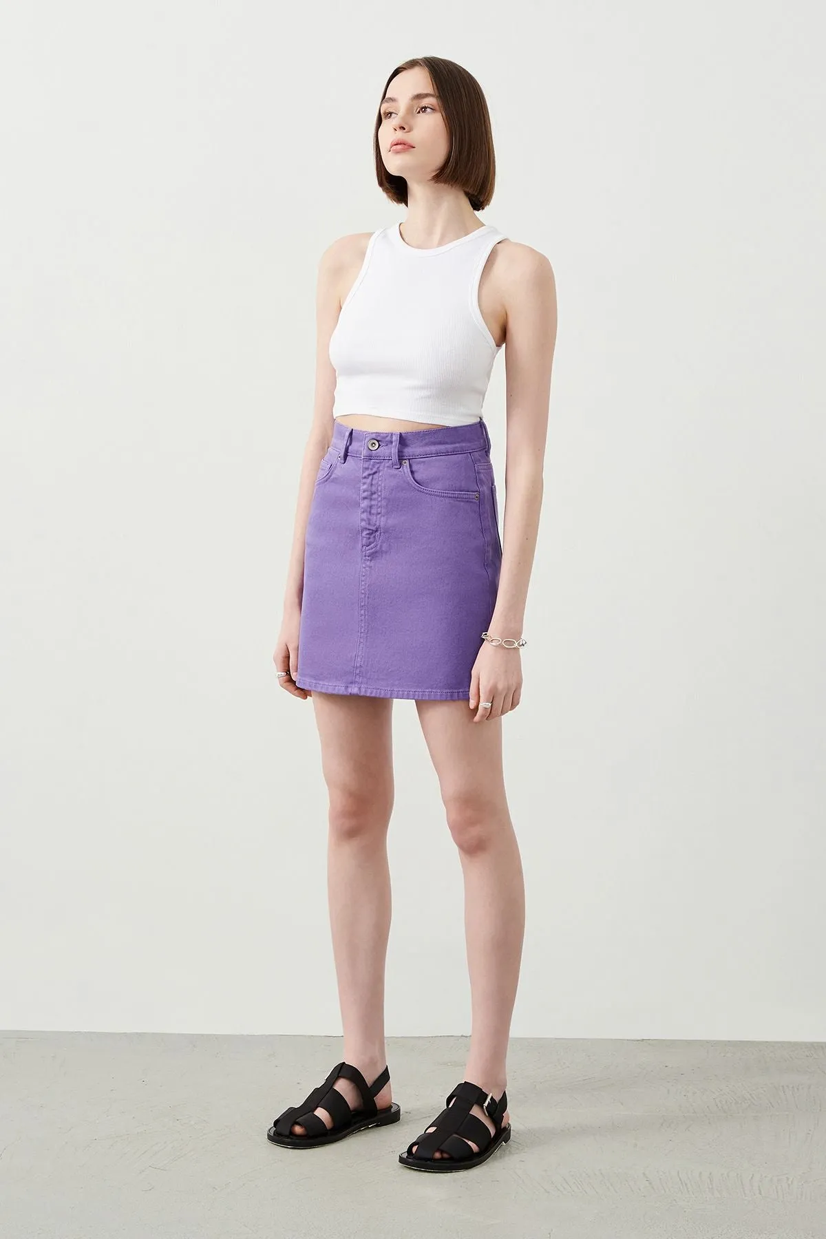 Violet Slim Fit Purple Women’s Skirt