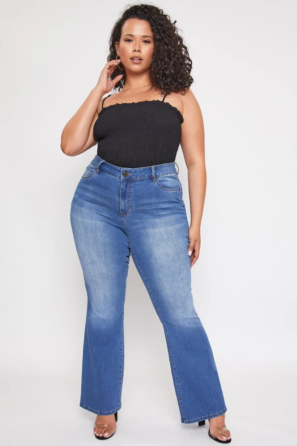 Women's  Plus Size Basic Flare Jeans