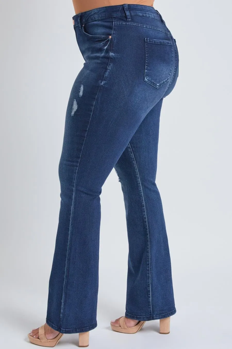 Women's  Plus Size Basic Flare Jeans