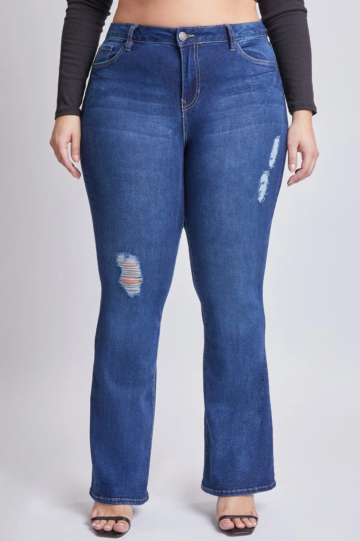 Women's  Plus Size Basic Flare Jeans