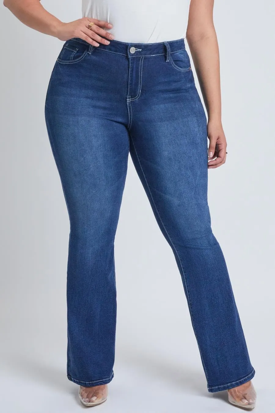 Women's  Plus Size Basic Flare Jeans