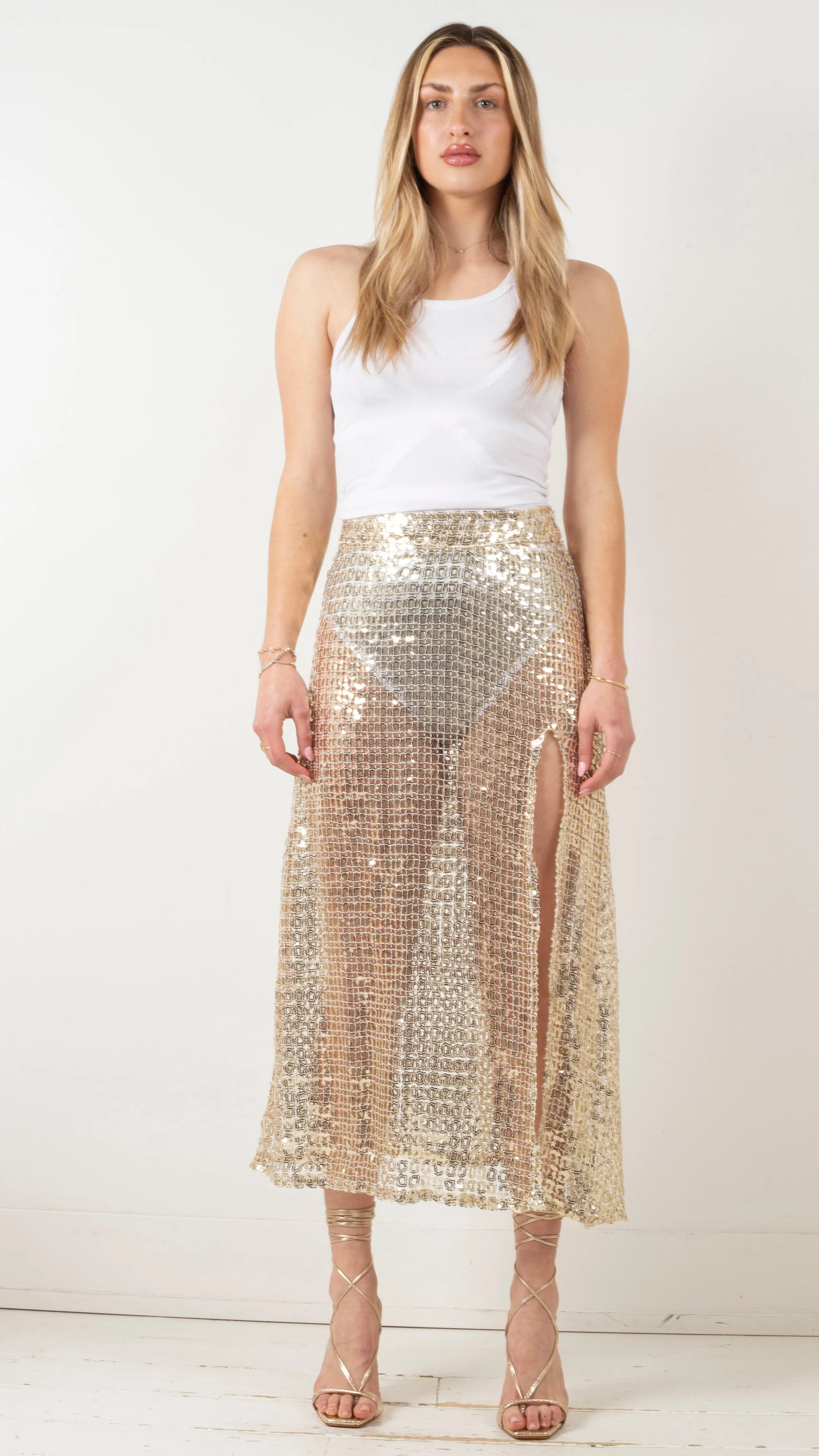 Wren Skirt - Gold Square